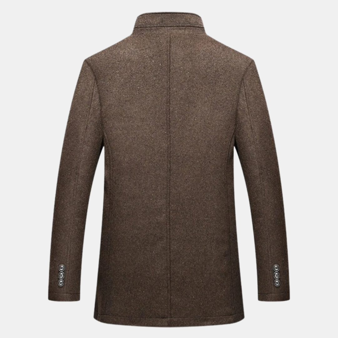 Jaron | Dikke Wollen Trenchcoat