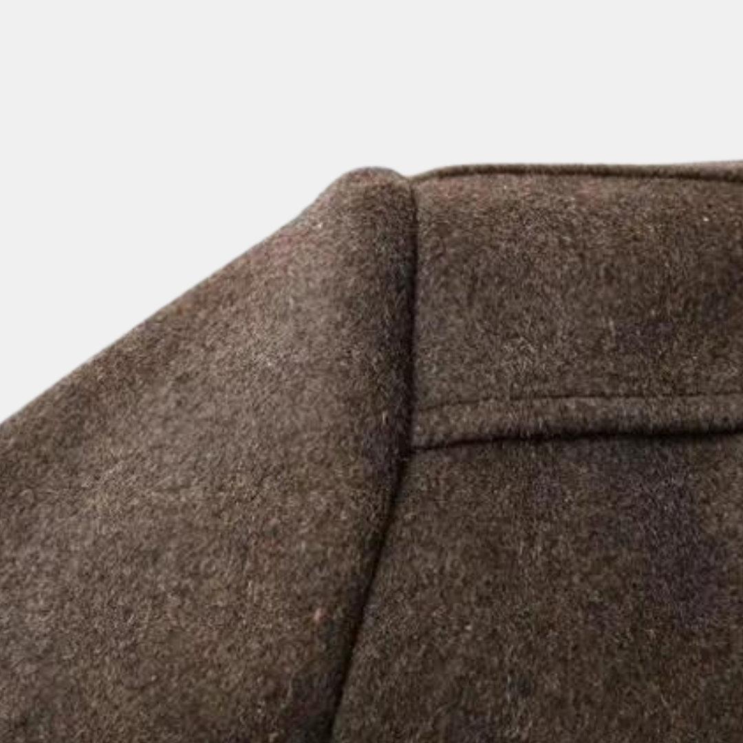 Jaron | Dikke Wollen Trenchcoat