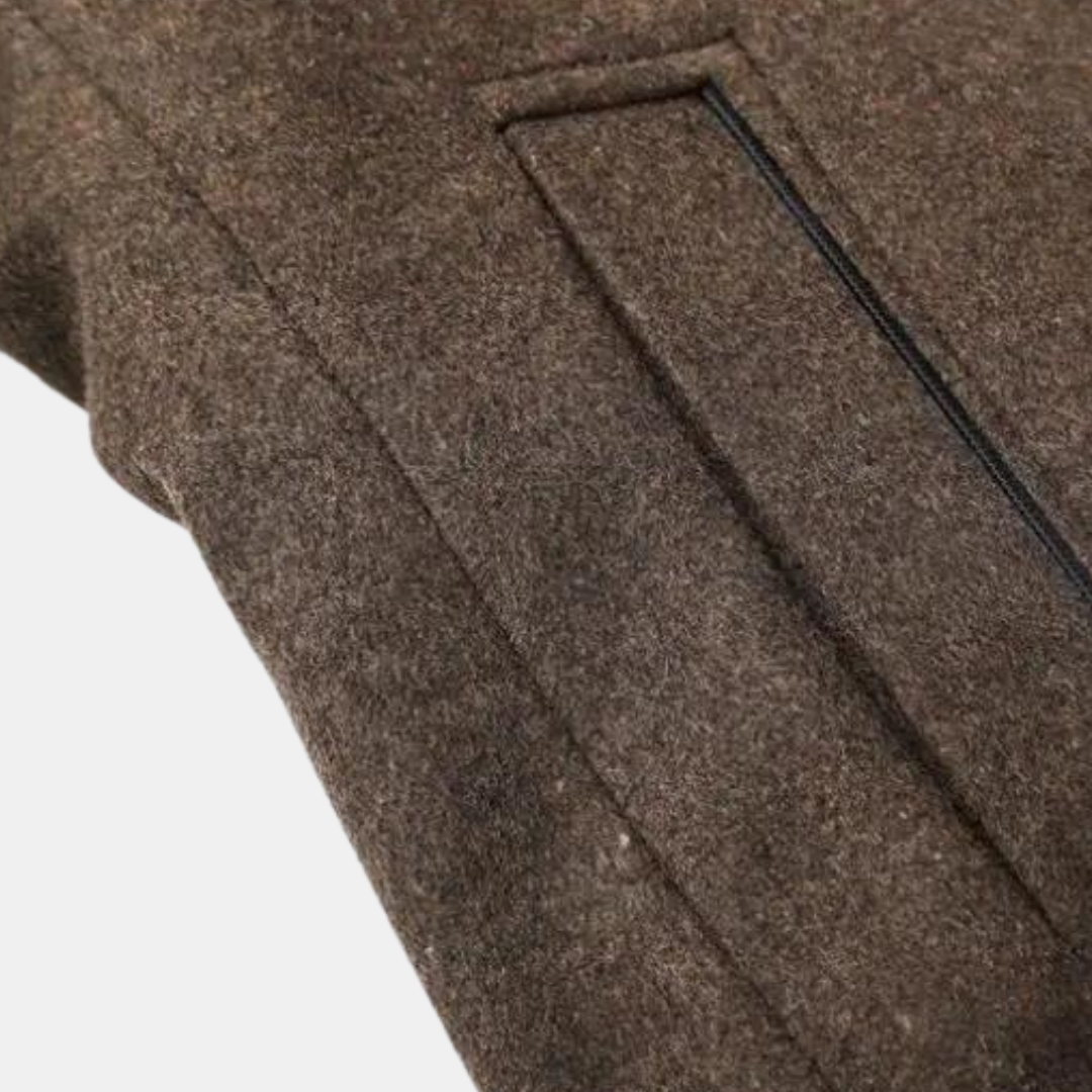 Jaron | Dikke Wollen Trenchcoat
