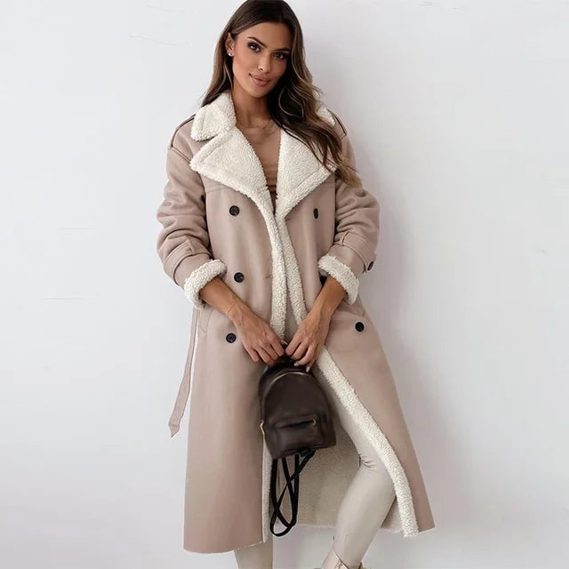 Jackie | Leren Jas met Fleece voering