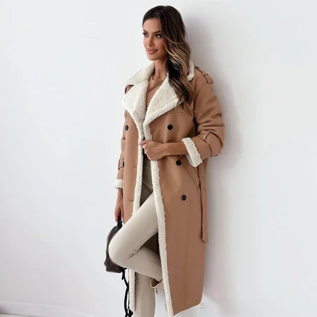 Jackie | Leren Jas met Fleece voering