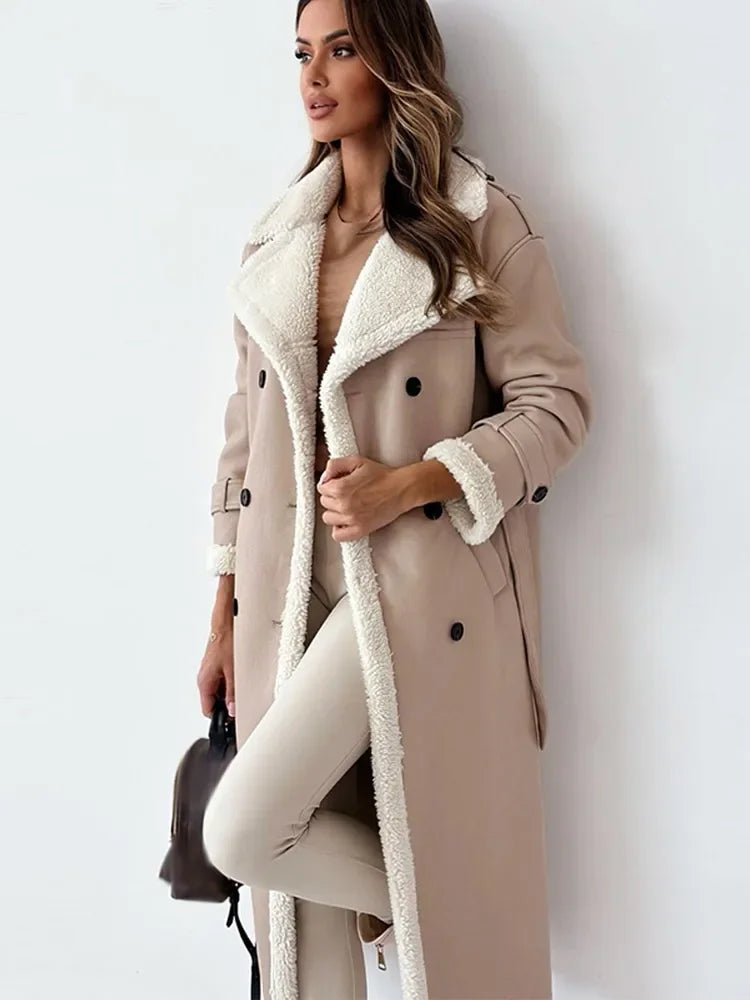 Jackie | Leren Jas met Fleece voering