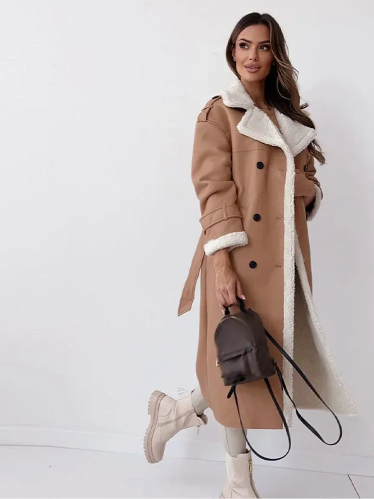 Jackie | Leren Jas met Fleece voering