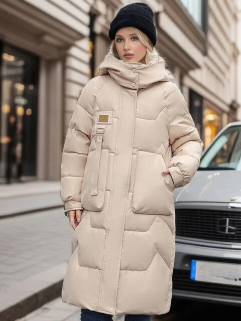 Anastasia | Stijlvolle Lange Puffer jas
