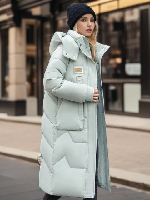 Anastasia | Stijlvolle Lange Puffer jas