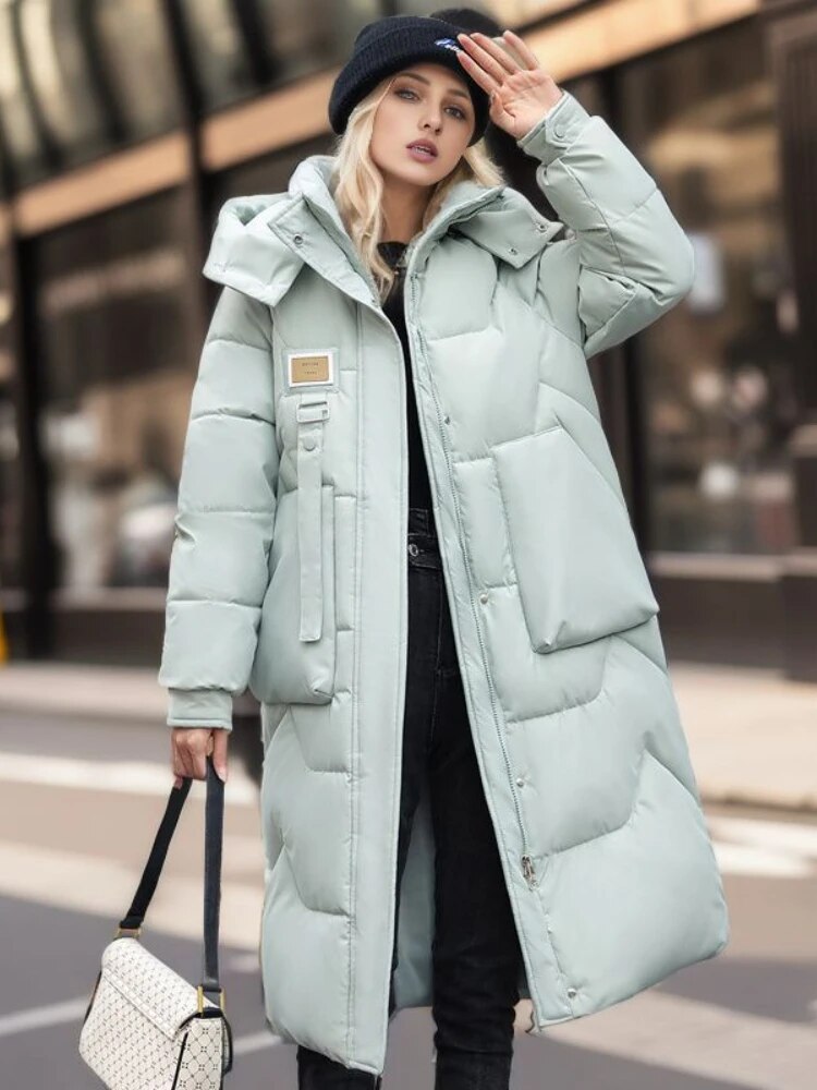 Anastasia | Stijlvolle Lange Puffer jas