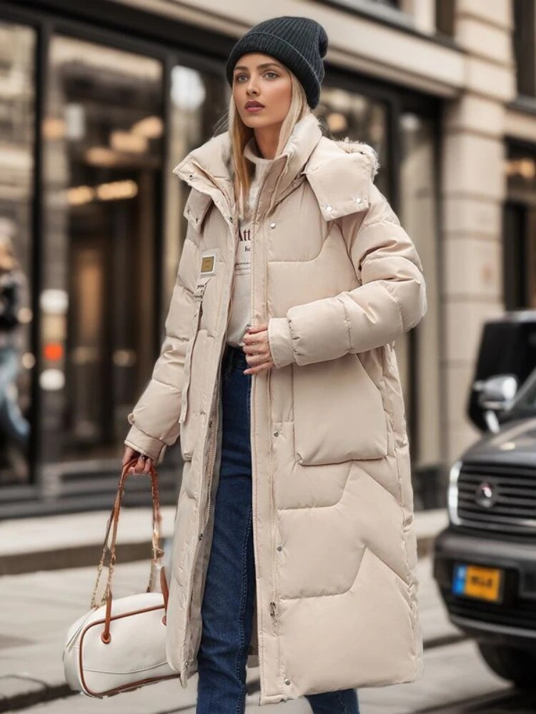 Anastasia | Stijlvolle Lange Puffer jas