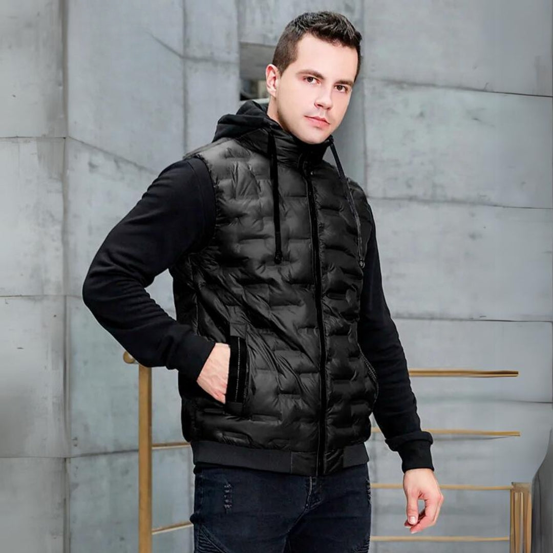 Steven | Stijlvolle Bodywarmer met Hoodie