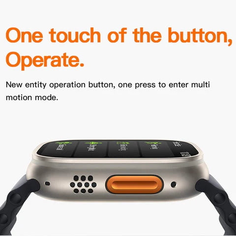 TimeTec Ultra | Smartwatch serie 9 voor Iphone en Android + 2 riemen