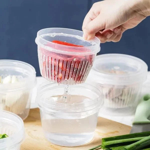 FreshVeg | Voedselorganisator met afdruiprek 1+1 GRATIS