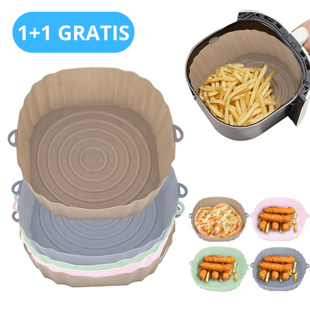 FrySili | Herbruikbare Airfryer Siliconen Bakjes | 1+1 GRATIS