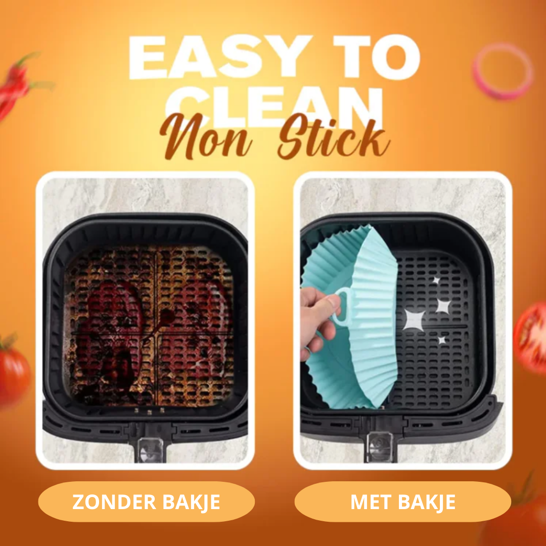 FrySili | Herbruikbare Airfryer Siliconen Bakjes | 1+1 GRATIS