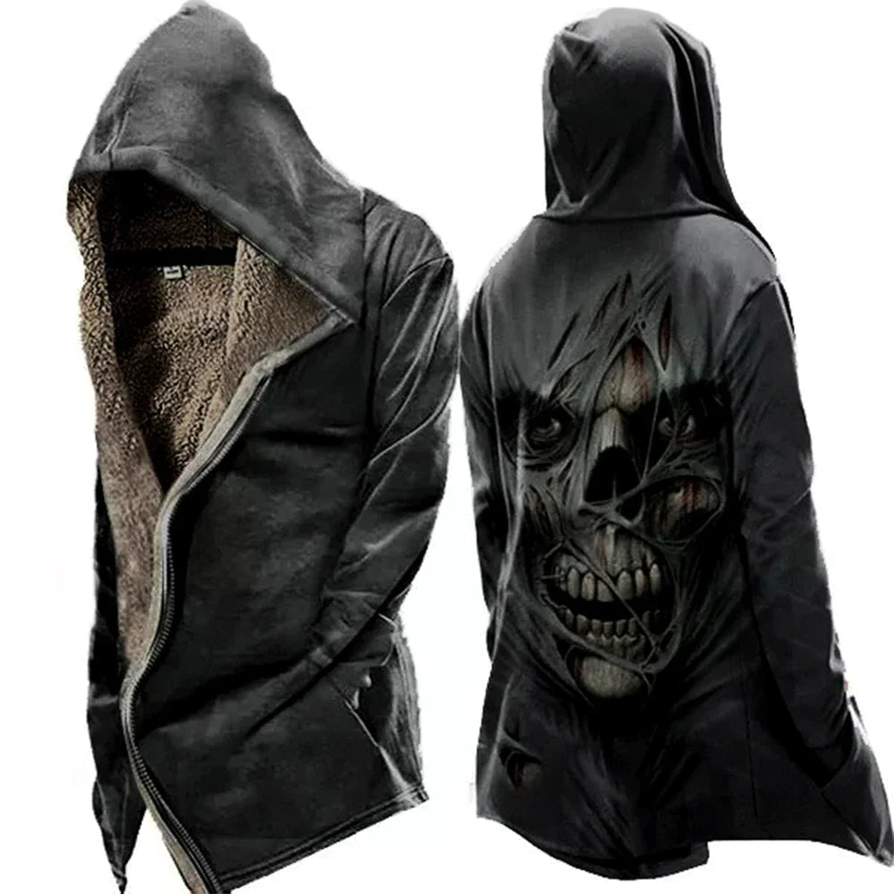 Ryder | Fleece jas met Vintage Doodshoofd