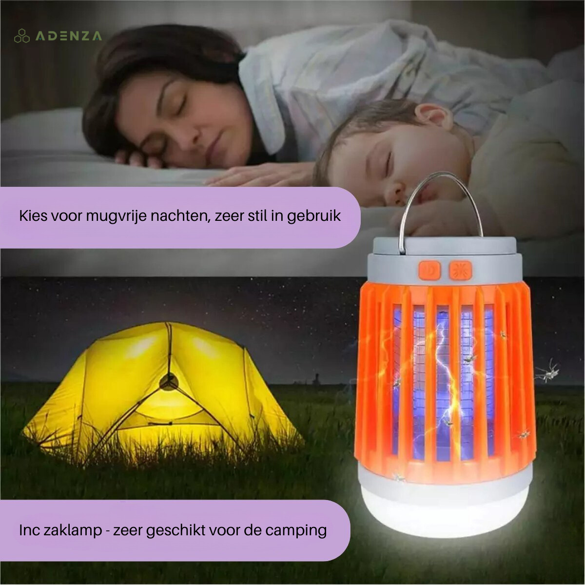 Muggen-killer™ - Oplaadbaar met LED-lamp | VANDAAG 50% KORTING!