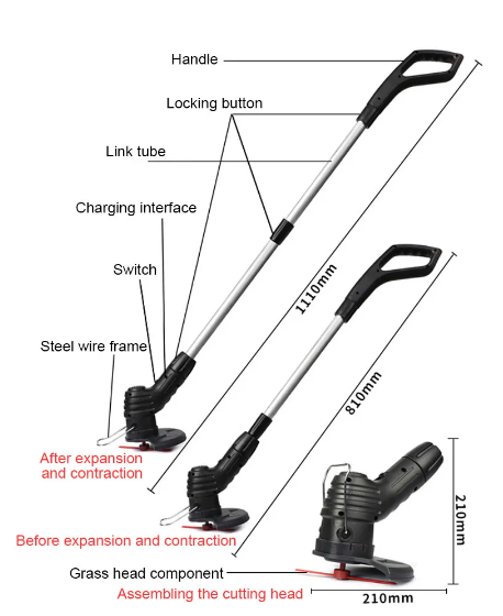 GrassMaster | Draadloze Gras Trimmer