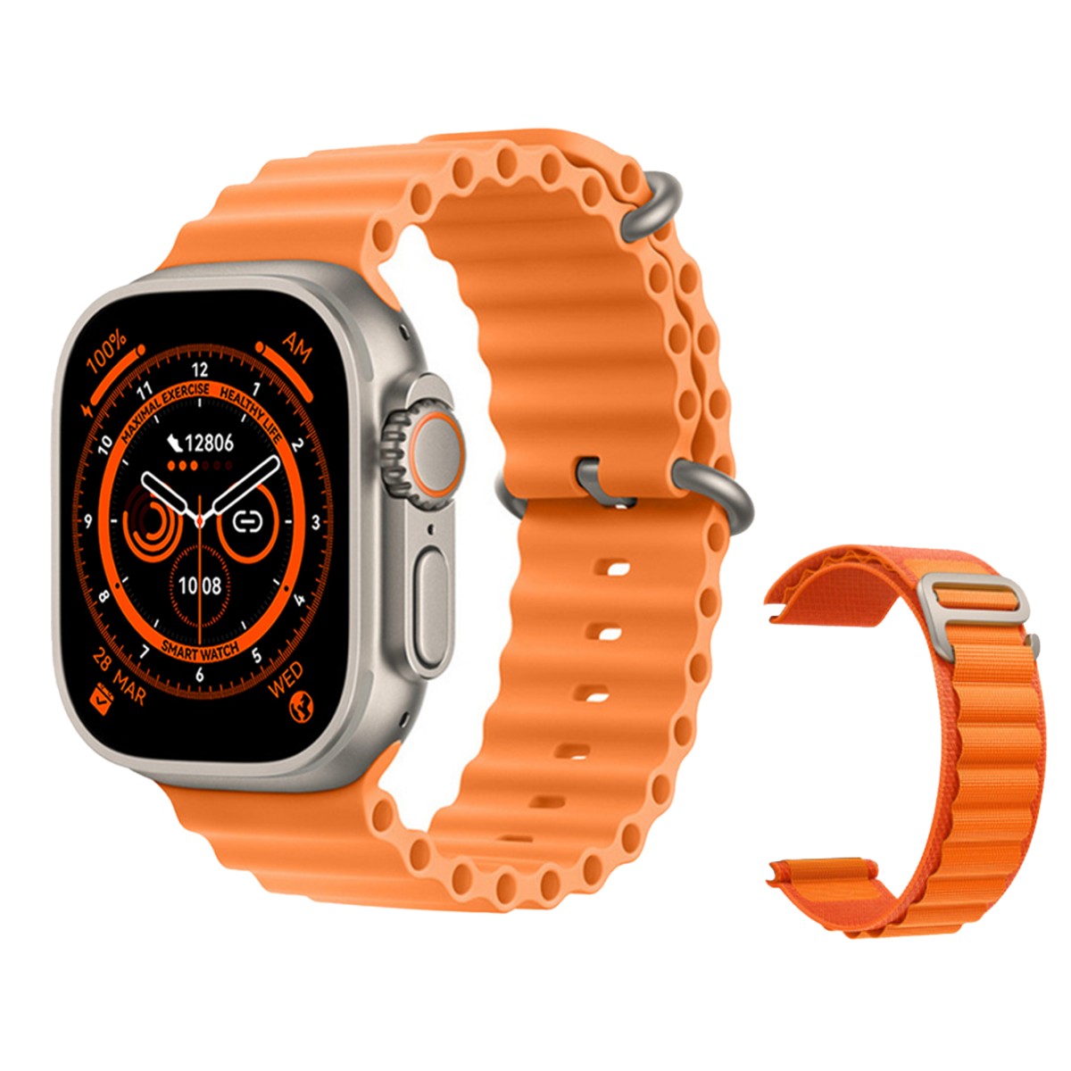 TimeTec Ultra | Smartwatch serie 9 voor Iphone en Android + 2 riemen
