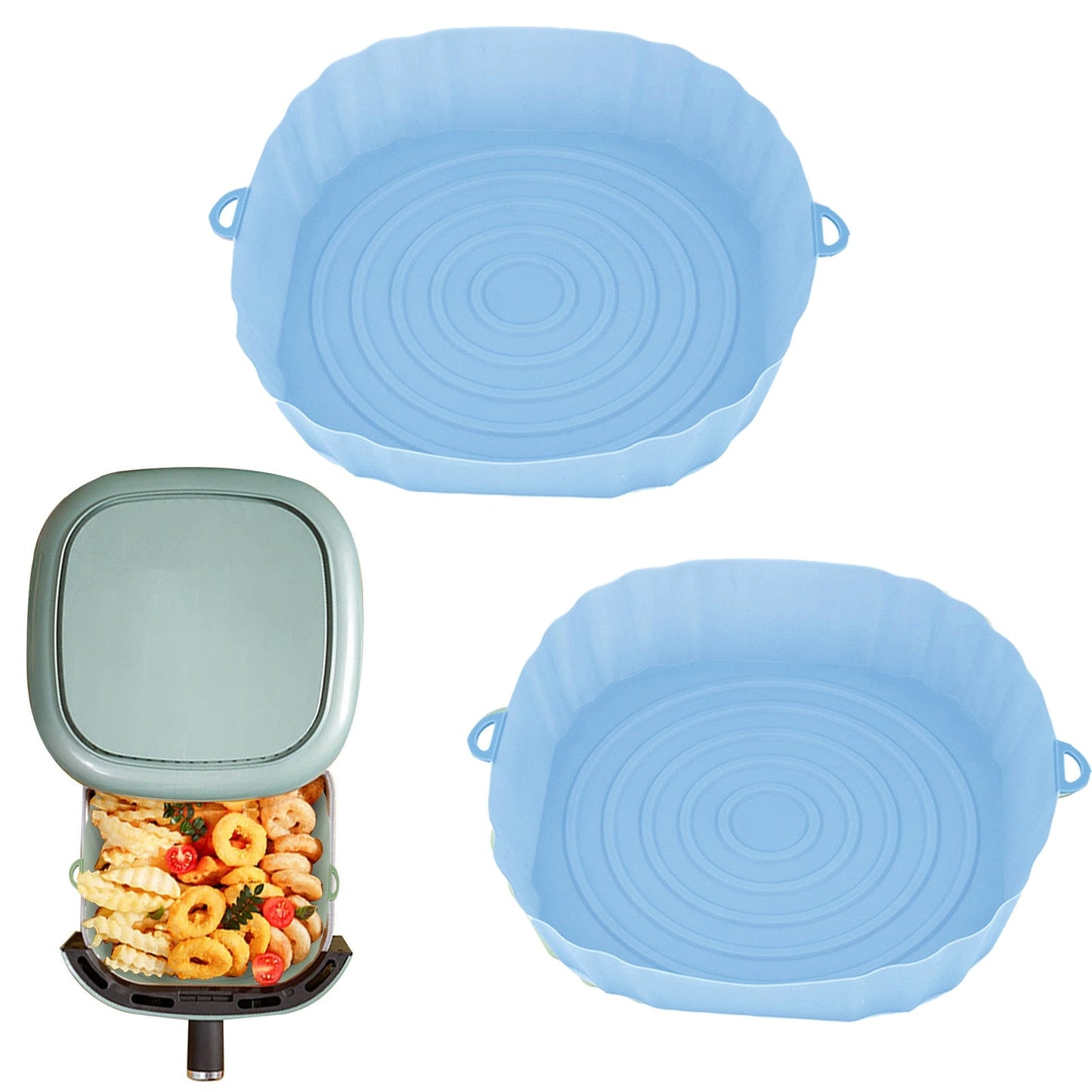 FrySili | Herbruikbare Airfryer Siliconen Bakjes | 1+1 GRATIS