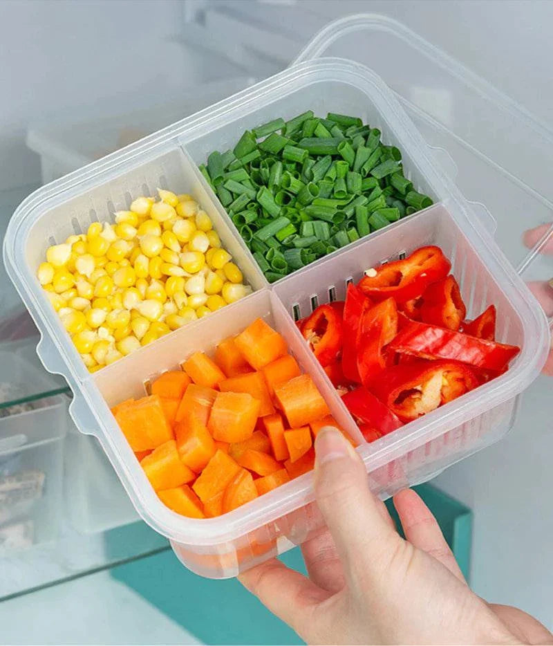 FreshVeg | Voedselorganisator met afdruiprek 1+1 GRATIS