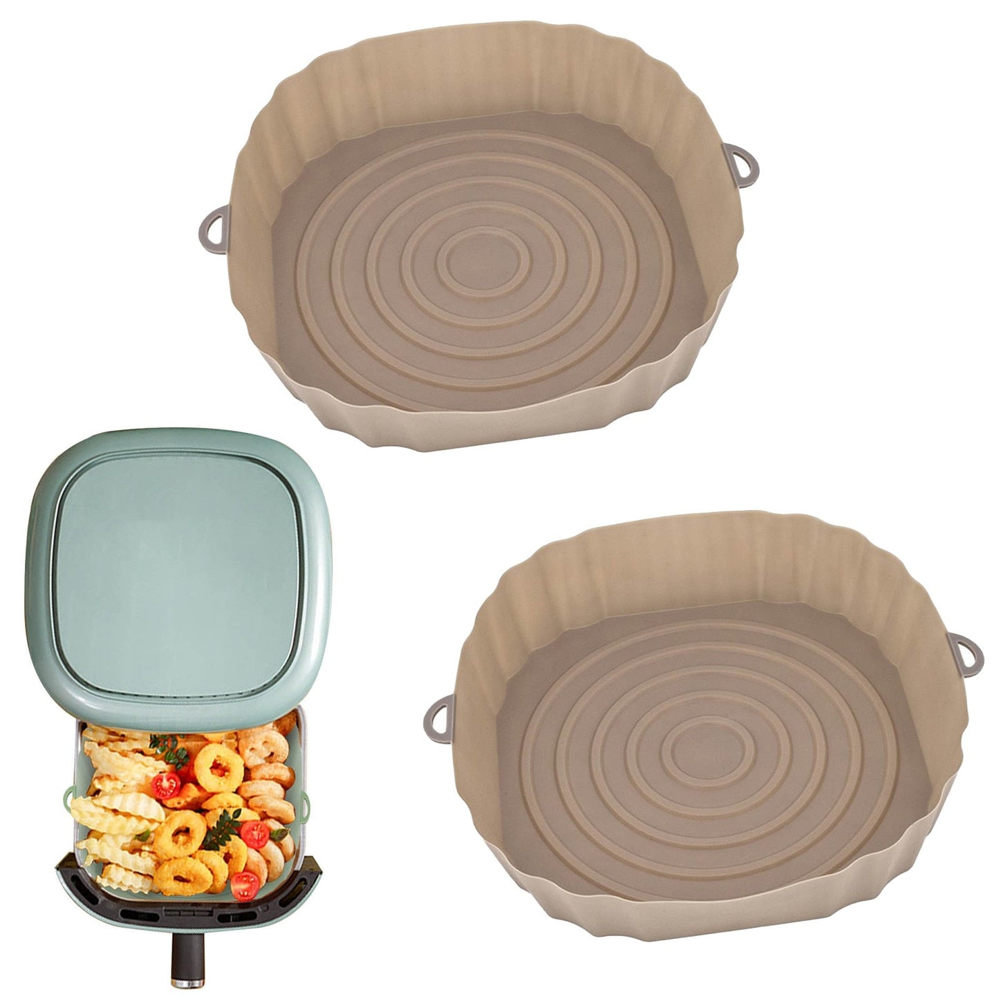 FrySili | Herbruikbare Airfryer Siliconen Bakjes | 1+1 GRATIS