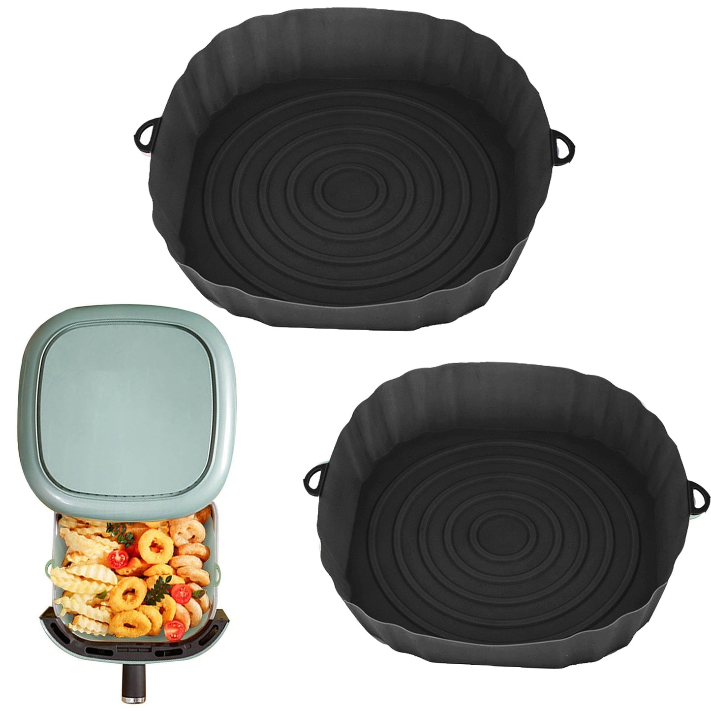 FrySili | Herbruikbare Airfryer Siliconen Bakjes | 1+1 GRATIS