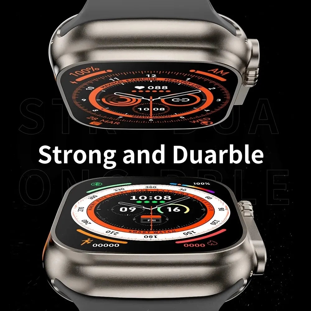 TimeTec Ultra | Smartwatch serie 9 voor Iphone en Android + 2 riemen