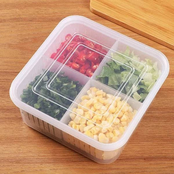 FreshVeg | Voedselorganisator met afdruiprek 1+1 GRATIS