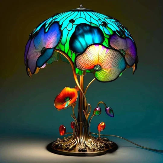 Boglow | Prachtige Rustgevende Glas in Lood stijl Lamp