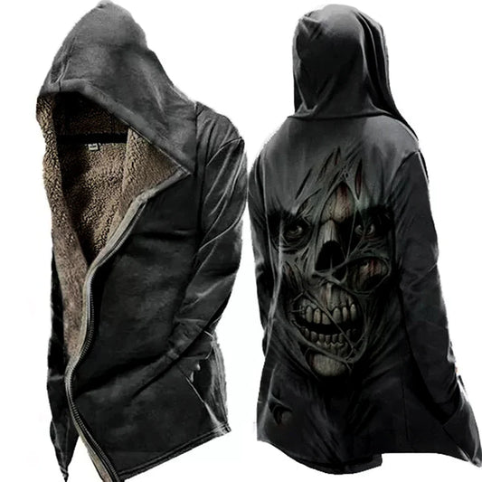 Ryder | Fleece jas met Vintage Doodshoofd